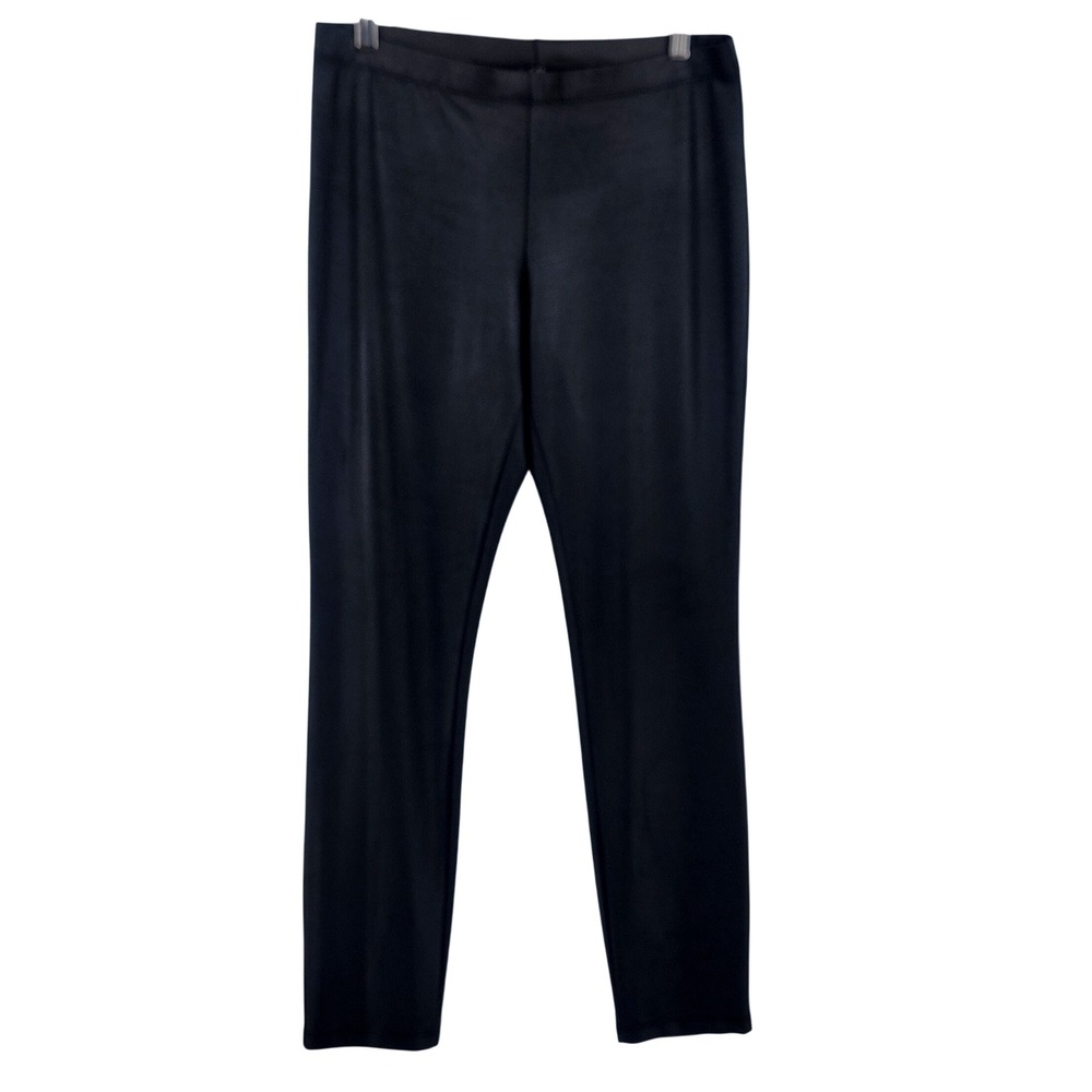 Clara‎ Sun Woo Womens Size Large Black Shiny Stretch Leggings Travel  USA